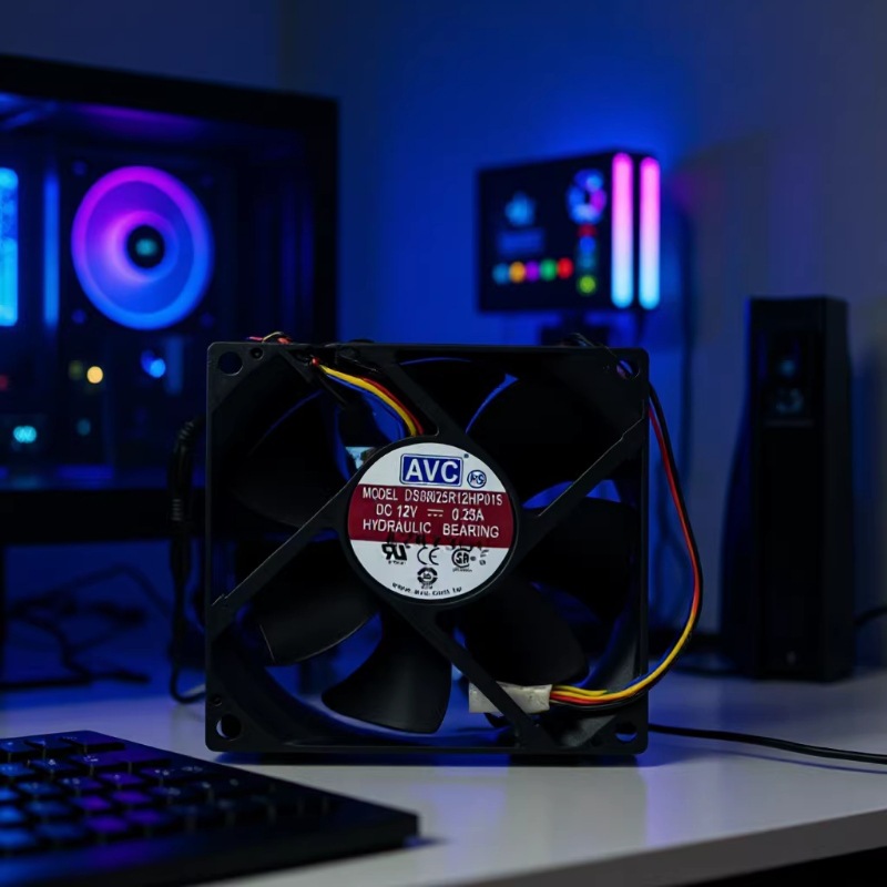 原装AVC 8025 8cm 12V 0.25A 4线WM温控机箱风扇 DS08025R12HP015
