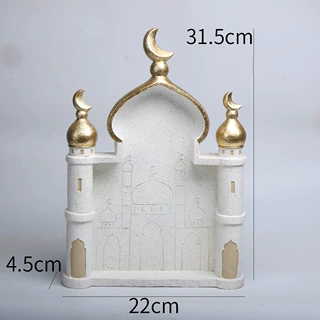定制中东建筑塔工艺品摆件月亮城堡摆件创意清真寺模型树脂摆件