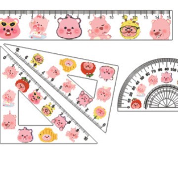 Bonito y creativo Sanrio dibujos animados acrílico Mayday regla transparente estudiante de escuela primaria juego de regla de papelería especial