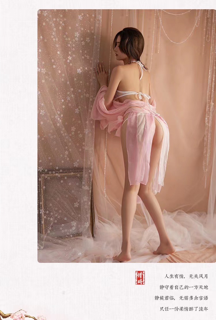 Chang’e Flying to the Moon Jade Rabbit Roleplay Costume Set with Cape, Dress and Thong — detail image 10