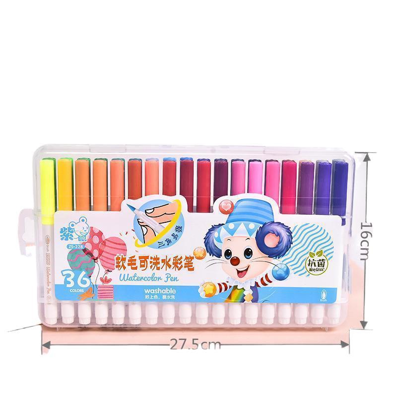 Fábrica de gran capacidad cabeza suave lavable niños acuarela pluma traje kindergarten arte pintura color pluma al por mayor