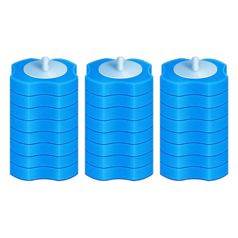 Disposable Toilet Brush Replacement Head Sponge Head for Home Apartment Dormitory Bathroom Sanitary Ware Toilet Cleaner Brush Head Antibacterial