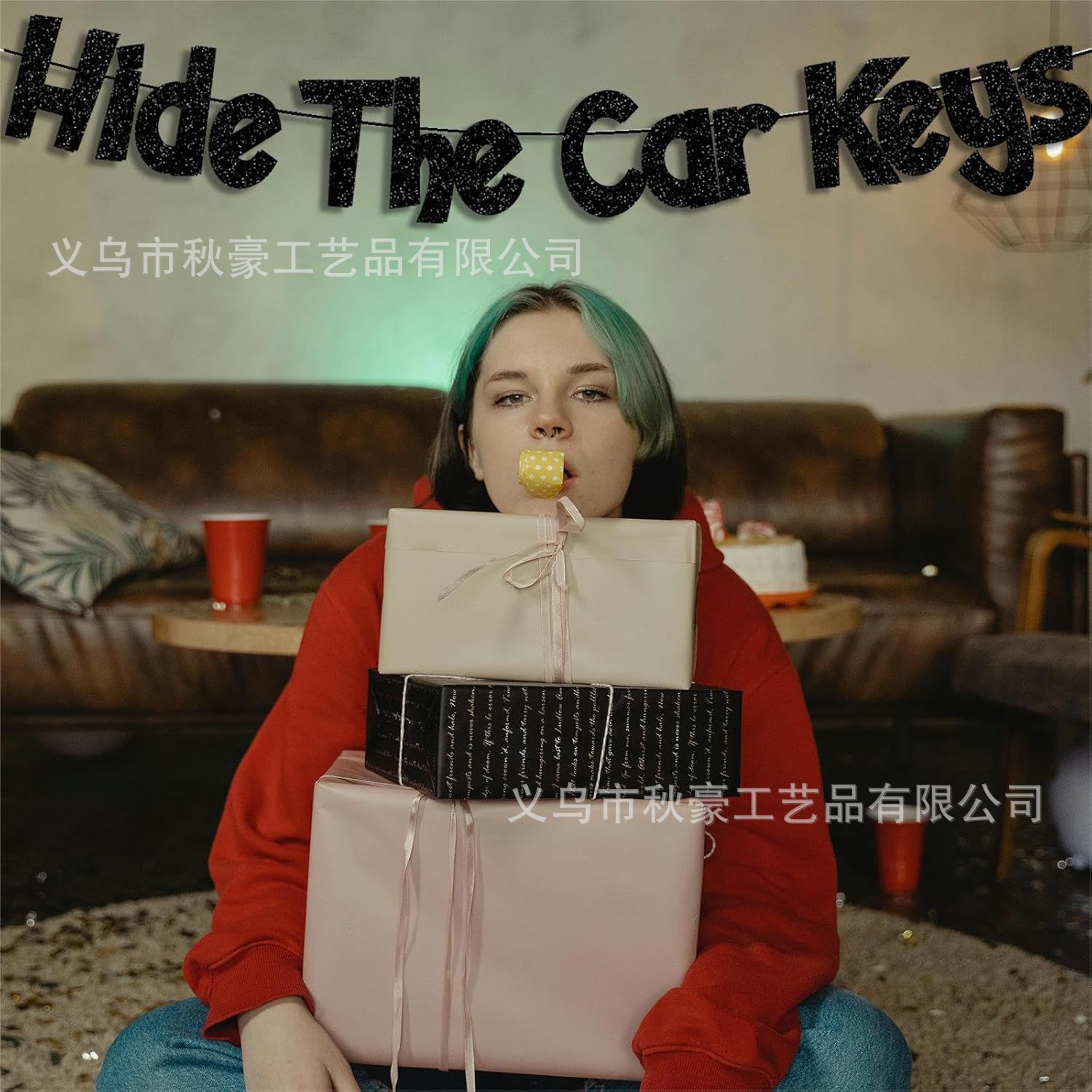 HIDE THE CAR KEYS BANNER FLIGHT BANNER NEGRO PARTY BANDER 2025 NUEVO