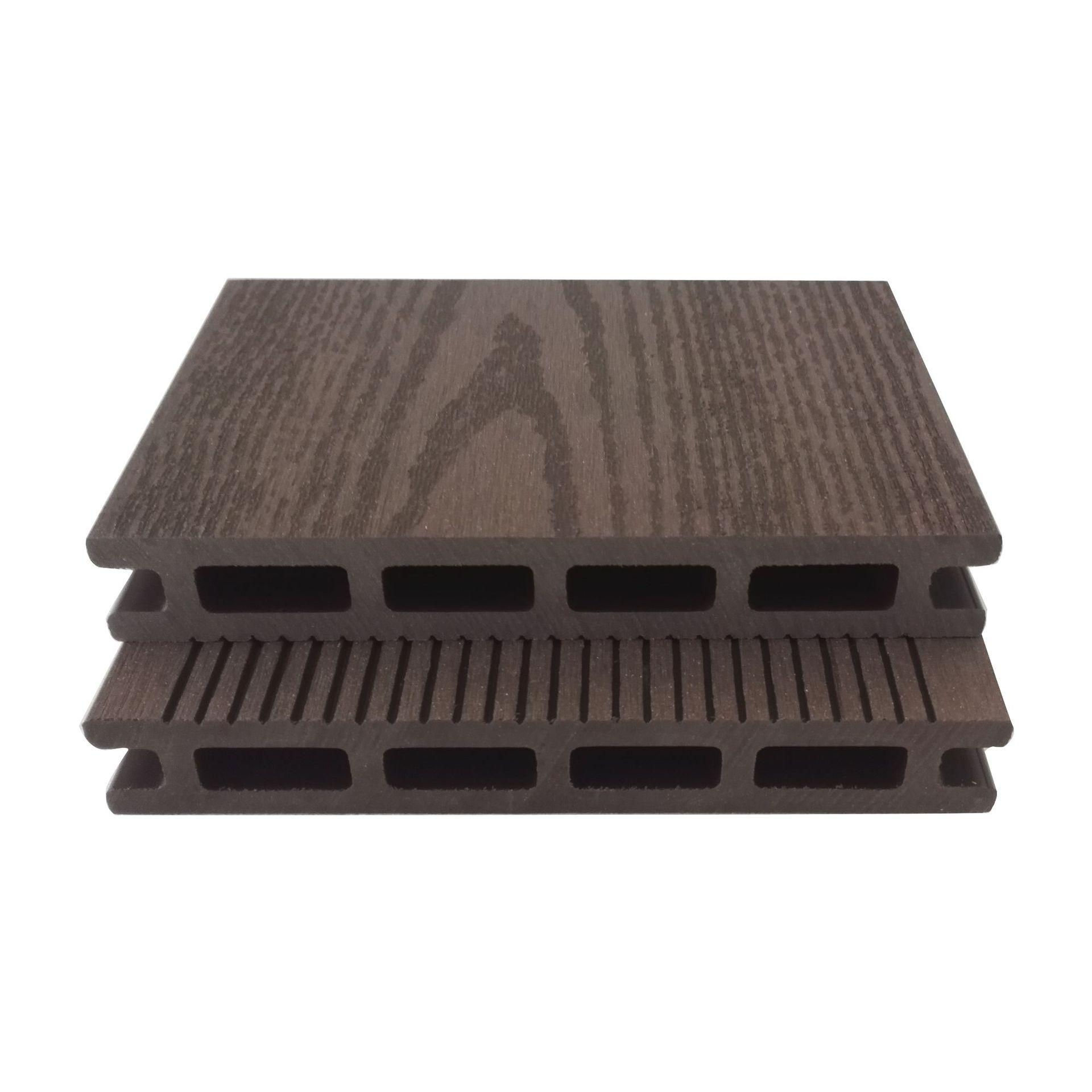 Fábrica de piso de plástico de madera al aire libre agujero cuadrado plástico piso de madera jardín patio al aire libre 145*21 Wharf placa anti-corrosión