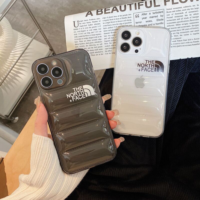Down jacket transparent North iPhone14 for 11 Apple 12/13Promax mobile phone case XS/XR drop-proof 7p