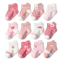 KID'S BASIC новый мультфильм детские носки для девочек нескользящие детские носки дышащие хлопчатобумажные носки 1-3 года оптом