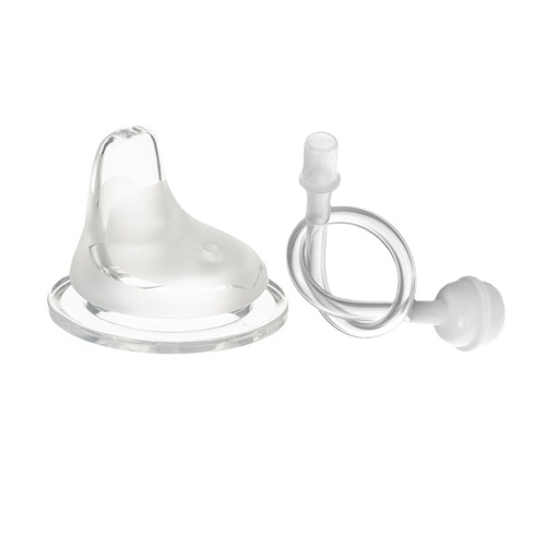 Rikang silicone suction nozzle V-shaped with gravity ball anti-leakage and anti-choking children's straw cup suction nozzle thermos cup straw accessories