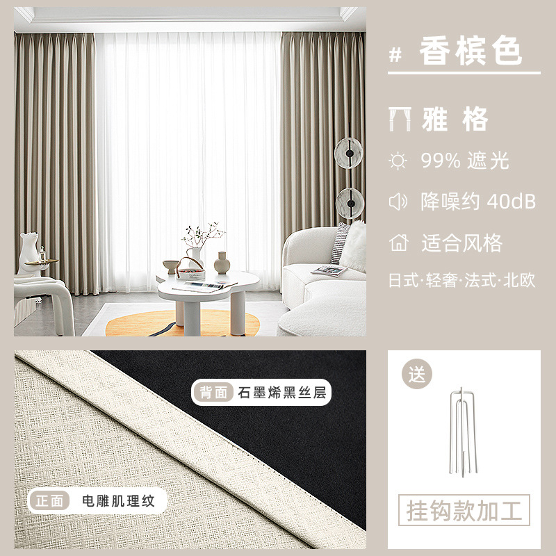 Fábrica directa de cortinas de protección de luz completa cortina de Praga dormitorio sala de estar aislamiento acústico aislamiento térmico cortina de protección de luz Keqiao relámpago personalizado