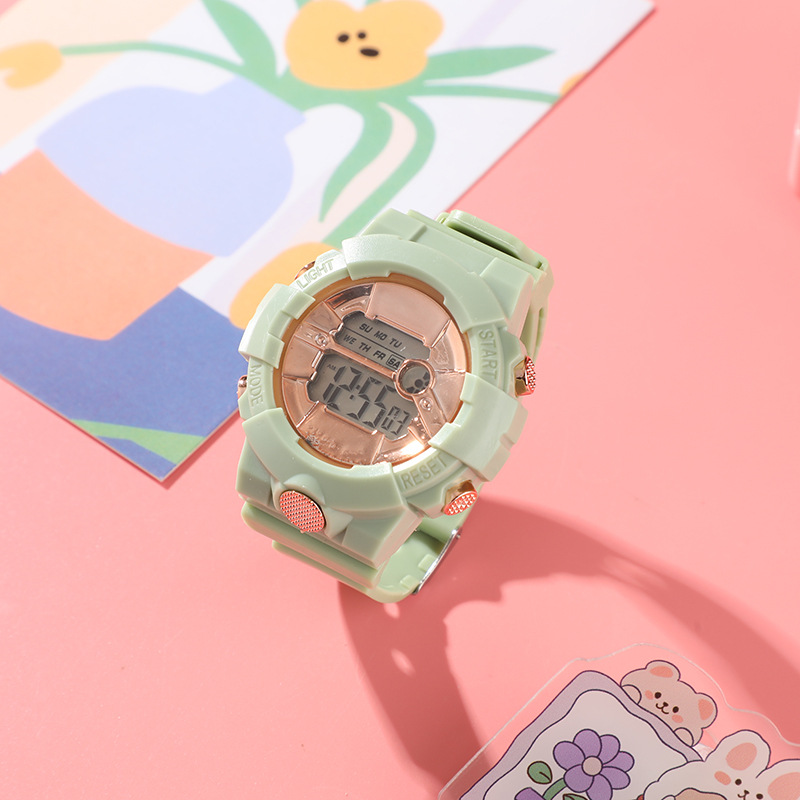 Nuevo reloj electrónico de colores dulces para mujer, multifuncional, luminoso, moderno, elegante, reloj electrónico para estudiantes, venta al por mayor del fabricante para hombres