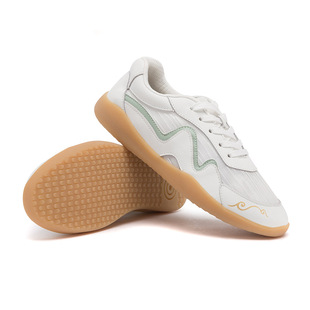 Tai Chi Shoes Men's Tendon Sole Non-Slip Martial Arts Special Shoes Tendon Sole Genuine Leather Breathable Morning Exercise Shoes