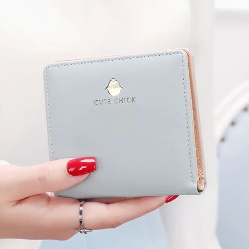 New short wallet for women thin Japanese style cute forest style little girl wallet sweet student two fold wallet card bag