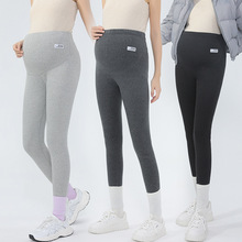 实拍2025孕妇打底裤春秋款外穿新款孕妇裤子高腰托腹裤小脚裤