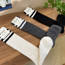 【韩国进口K‘sox女】2025秋冬新款条纹袜口韩系百搭学院风小腿袜