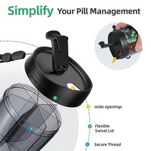 CNC注塑加工现货亚马逊一周7日7格分配药丸盒食品级塑料防水收纳