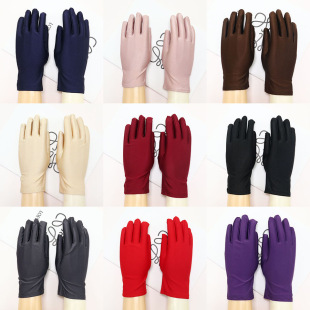 Spring and Autumn Sunscreen Spandex Gloves for Men and Women White Etiquette Thin Stretch Dance Summer Ride Bike Jewelry Summer