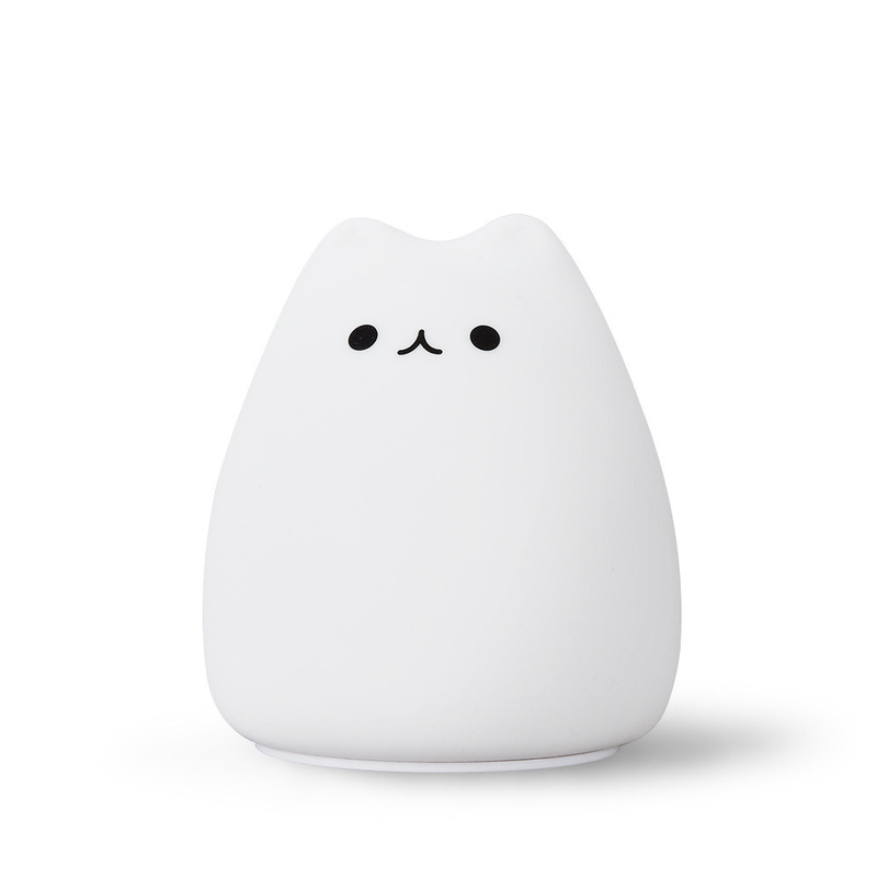 クロスボーダー粘着ライト、かわいい猫のシリコンライト、クリエイティブシリコンカラフルな雰囲気のミニギフト乾電池ナイトライト|undefined
