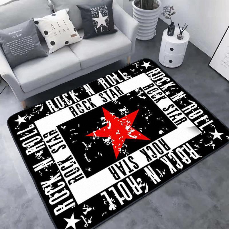 Cross-Border Trendy and Cool Home Coffee Table Carpet, Living Room Carpet, Stain-Resistant and Easy-Care Foot Mat, Water-Absorbent Anti-Slip Mat