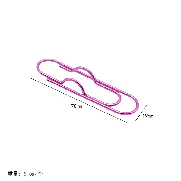 Clip de bolígrafo con forma de corazón colorido transfronterizo, clip de metal multifuncional creativo para cuaderno, portalápices portátil, accesorio para cuaderno, artículo de papelería.