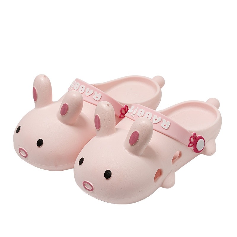 Zapatillas de conejo estilo crocs | Sandalias antideslizantes para niñas