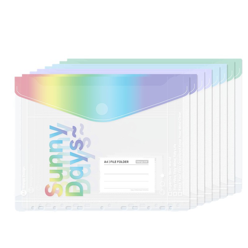 Carpeta de hoja blanda a4 libro de datos bolsas de almacenamiento de documentos de prueba bolsas de material de aprendizaje bolsas de botón bolsas de archivo de hoja blanda bolsas de núcleo