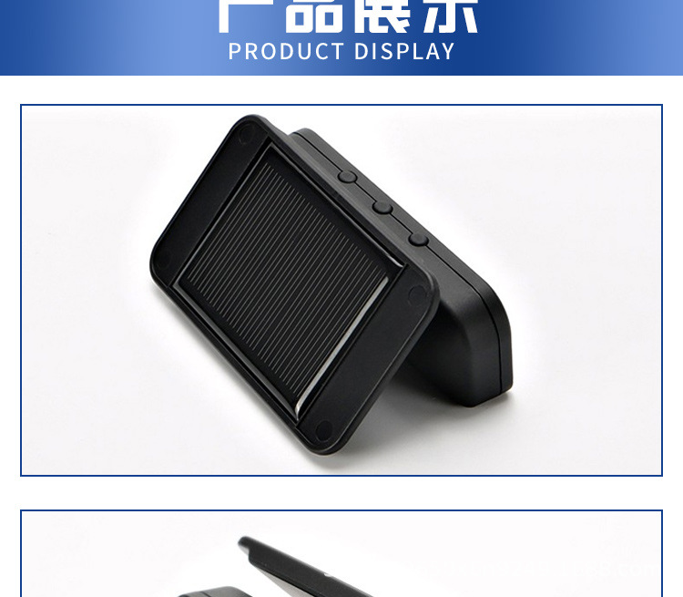 Solar wireless car clock tire pressure monitor tpms tire pressure monitoring time system sensor detector