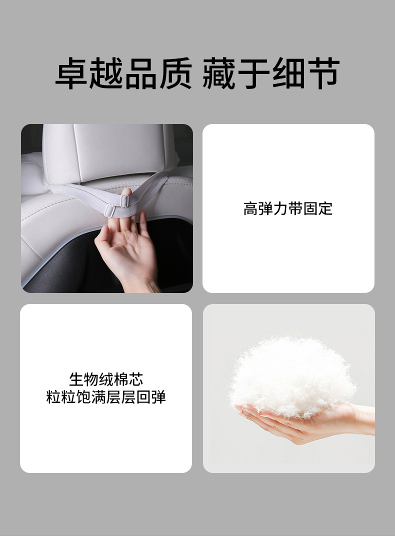 Suitable for the Updated Version of Model 3/Y Tesla Headrest, Neck Pillow, Yl Lumbar Cushion, Seat Modification Accessories