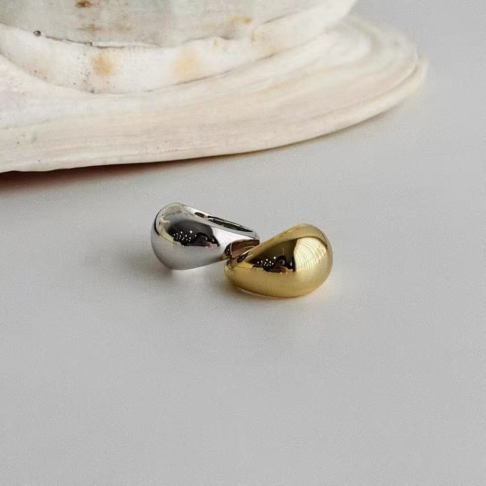 Base balloon, brass platinum fashionable ring, 18 carat white gold, light luxury style, high-quality style, new collection