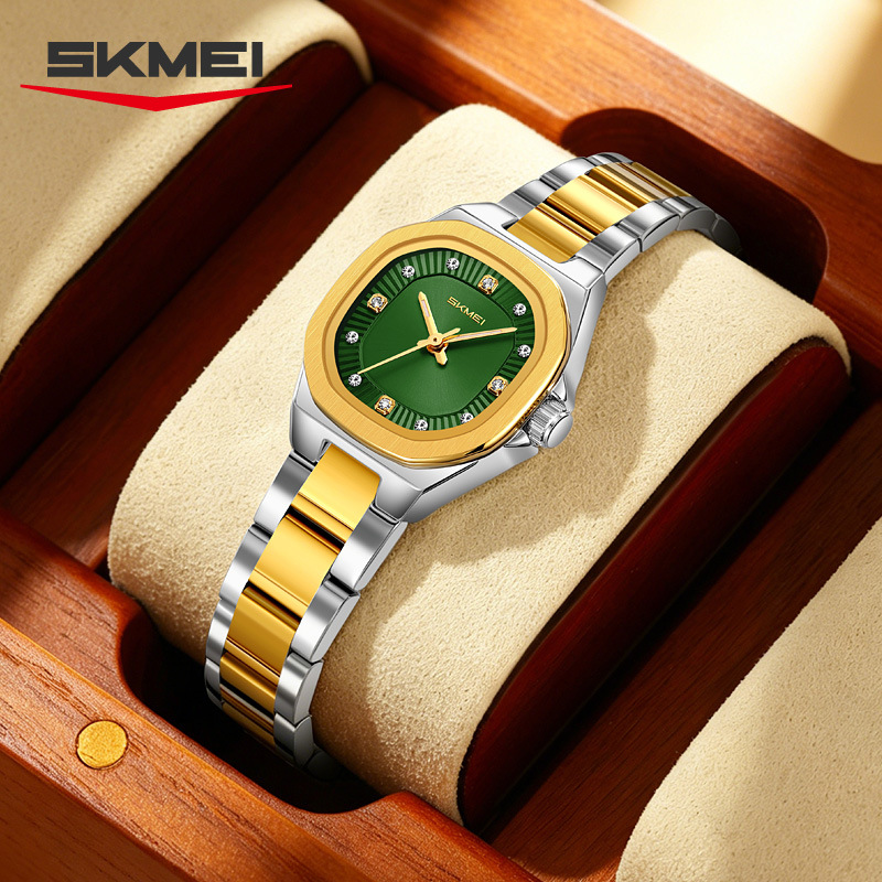 Momento de acero ligero de lujo para mujeres relojes de cuarzo diamantes impermeables relojes de negocios comercio exterior al por mayor regalos fábrica personalizada