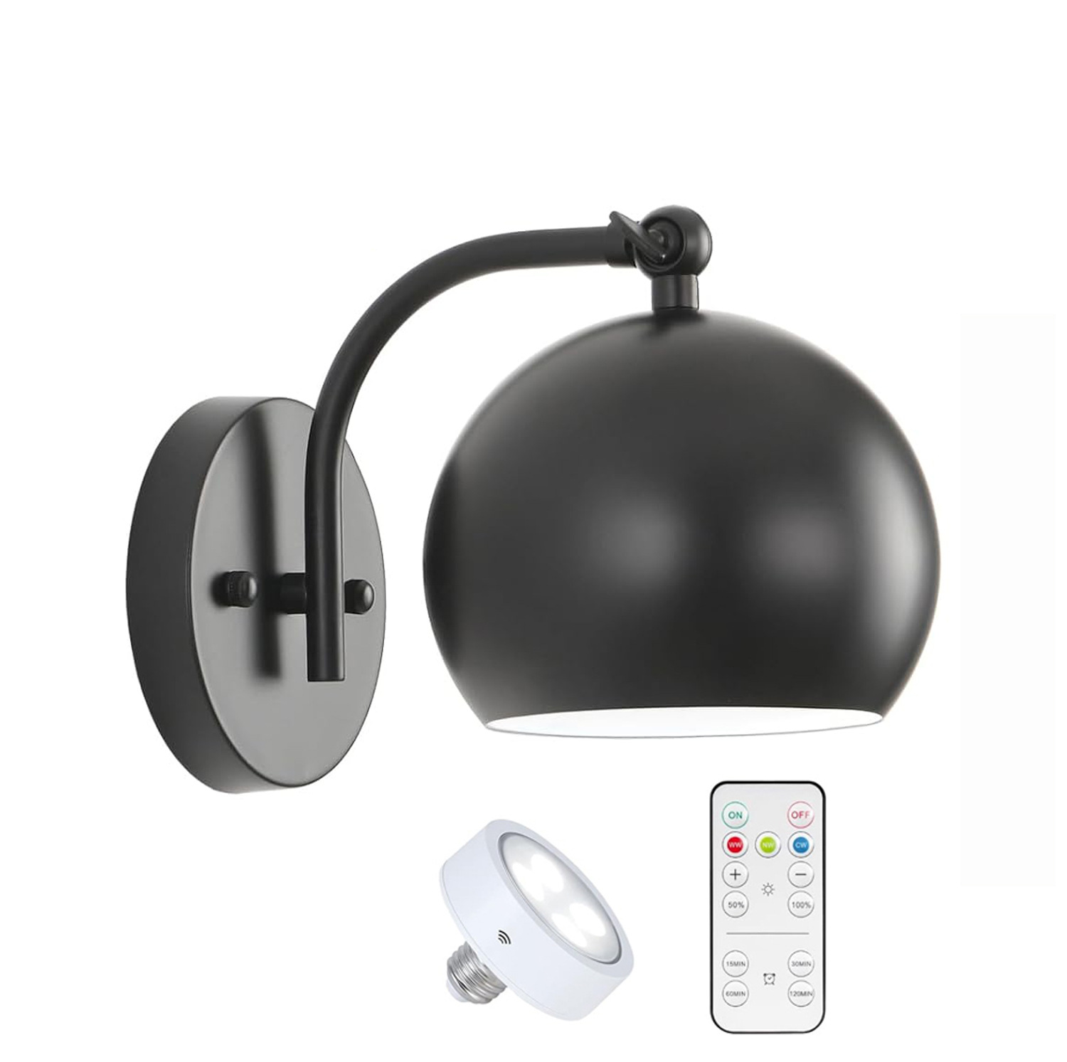 검정색 + 3색 배터리 광원 + 리모콘