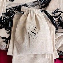 加密亚麻束口袋抽绳精油护手霜皂角洗护用品包装袋子帆布棉麻棉布