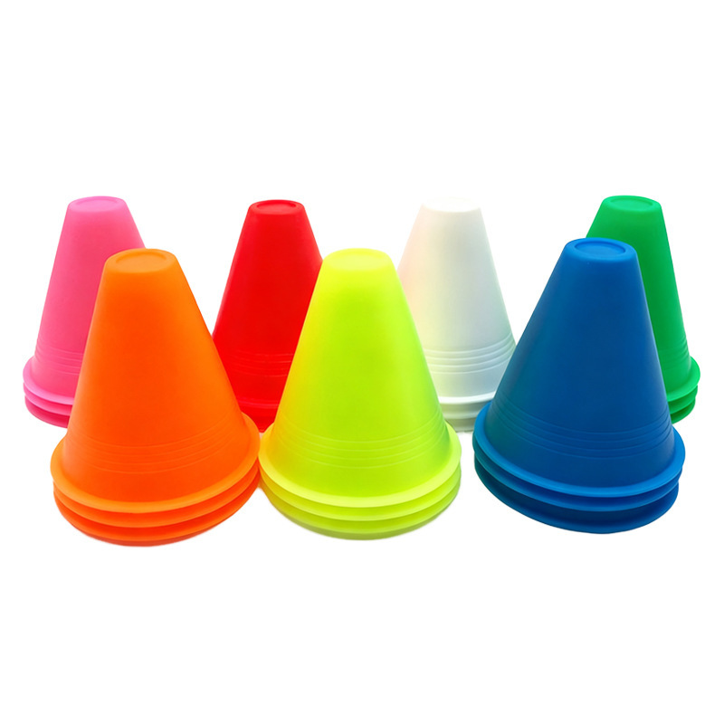 Flat-Head Roller Skating Obstacle Training Flat-Head Obstacle Markers Roller Skating Around Obstacles Roller Skating Marker Cones Windproof Wheels