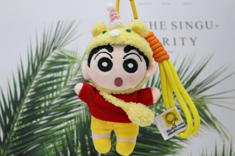本物の 4inch クレヨンしんちゃんキーホルダーぬいぐるみ小さな人形 10 センチメートルペンダントブティックバッグ小さなペンダント|undefined
