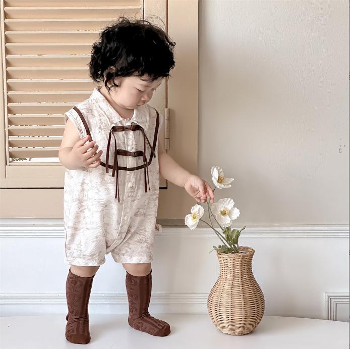 [Liquidación de verano para bebés y niños] mono de bebé verano nuevo traje de bebé ligero y transpirable