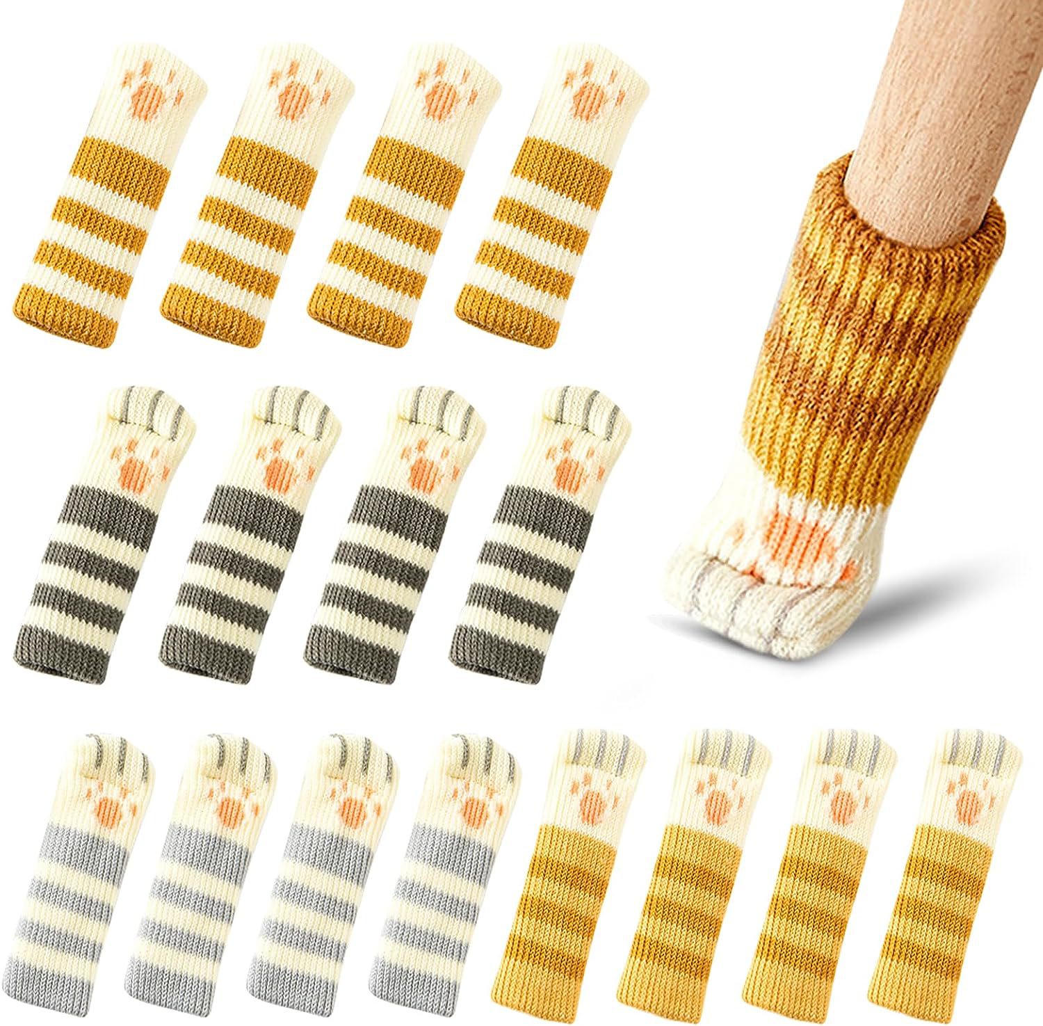 Cross-border cat claw knitted table chair foot cover wooden floor chair leg cover protective cover furniture leg chair leg non-slip socks