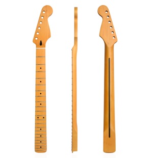 Matte yellow 22 products electric guitar neck Canadian maple piano handle ST back middle line [Peach Wood Tube + ox bone pillow]