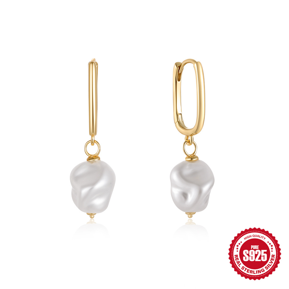 1g Weight 925 Sterling Silver Ear Needle Material 18K Gold Plated Plating Material Drop Earrings Classification 1 Pair Quantity Date, Tea Party Occasion 925 Sterling Silver Material Geometric Pattern All Seasons Season Women's Gender Elegant, Simple Style Style 1 Pair 18K Gold Plated 925 Sterling Silver 925 Sterling Silver Earrings Geometric Drop Earrings 84