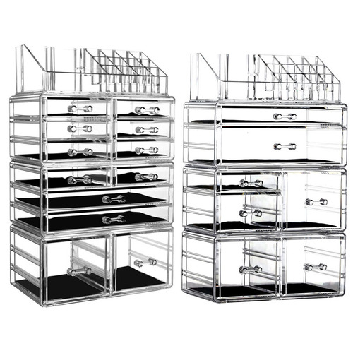 Cross-border acrylic storage box cosmetics multi-layer set transparent skin care product organizer drawer jewelry storage rack