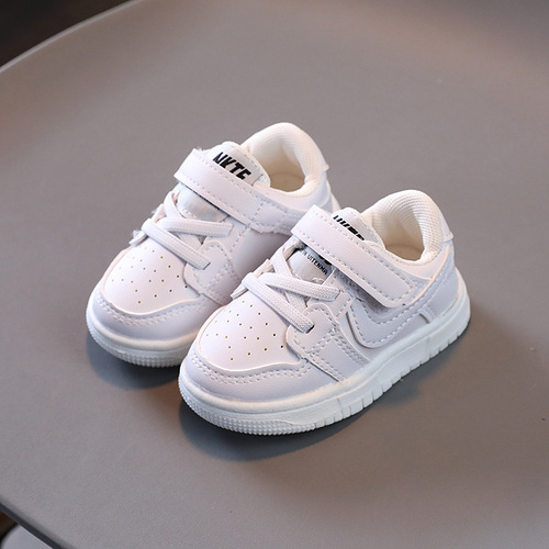 Children's sports shoes for boys and girls  spring, autumn and winter Korean style boys' baby cotton shoes small white shoes toddler shoes
