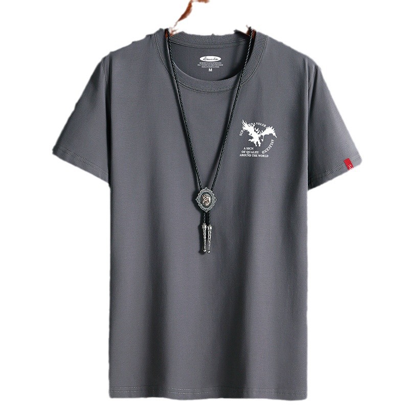 2024 neue Sommer Großhandel Herren Kurzarm T-Shirt Bodenbildung Shirt Herren Rundhals T-Shirt trendiges Paar halbärmeliges Herren T-Shirt_voghion.com