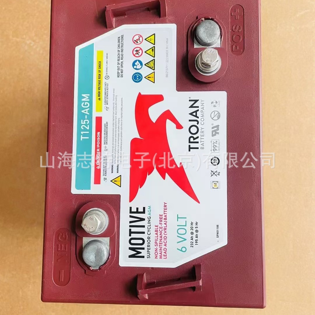 邱健（Trojan）美国邱健蓄电池T105-AGM扫地机电动高尔夫车6V228A