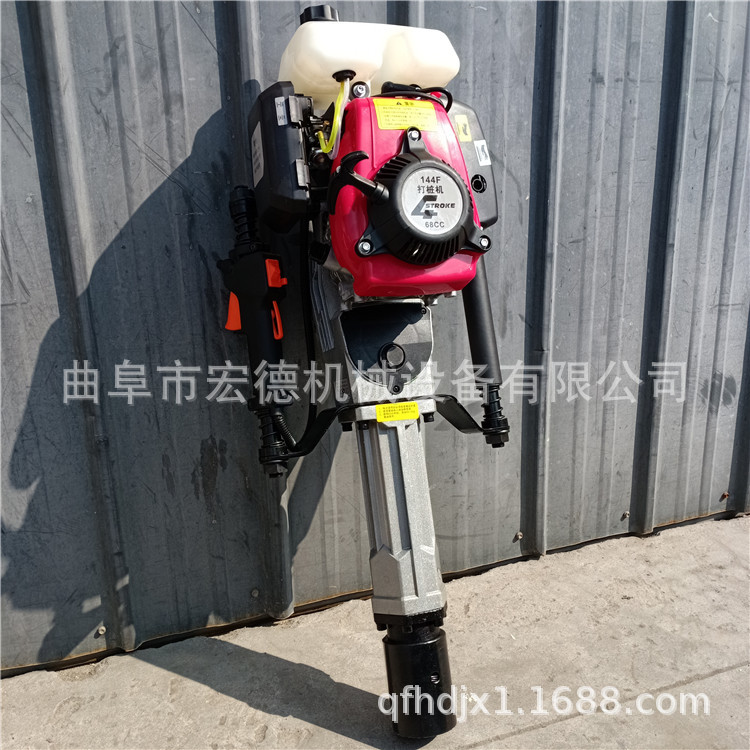 便携式木桩植桩机 二冲程汽油栽桩机 钢管打桩锤