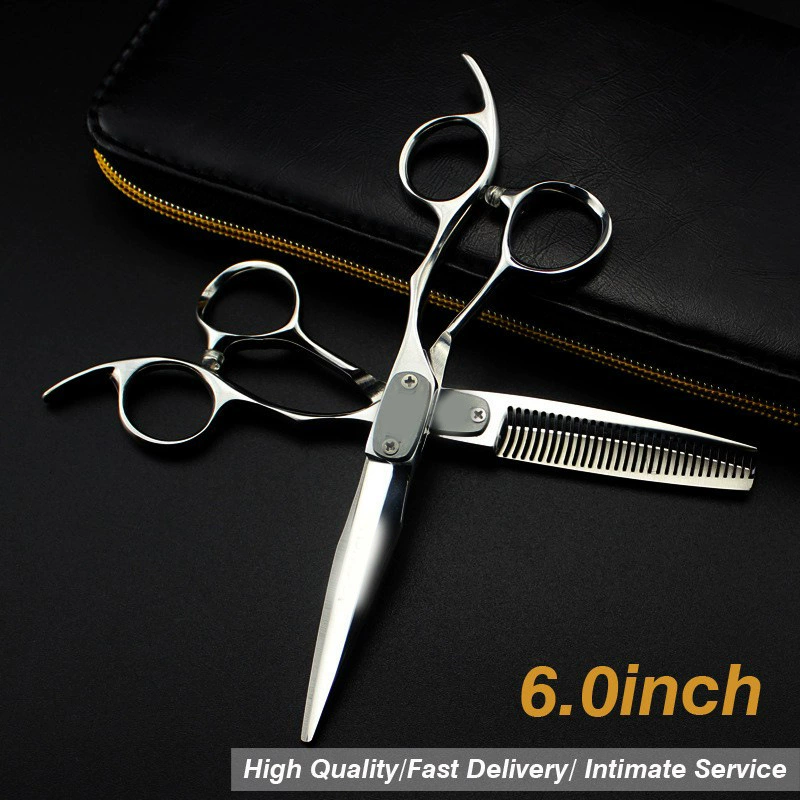 High-end JI brand 440C hairdressing scissors, barber scissors, flat scissors, bangs scissors, dental scissors, thinning scissors