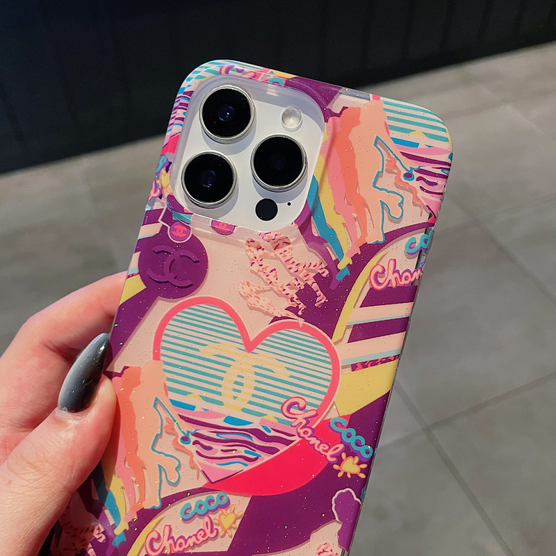 愛をテーマにしたトレンドブランドのキラキラ輝くスマホケース、越境で人気のiPhone17Promax対応、軽やかな高級感のApple16保護ケース|undefined