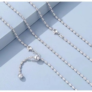 Платиновое ожерелье, бриллиантовая платиновая цепочка, свитер, платина 950 пробы, Италия