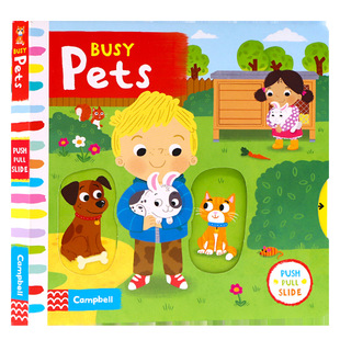 Busy pet Busy Pets English original picture book children's English Enlightenment Toy Book