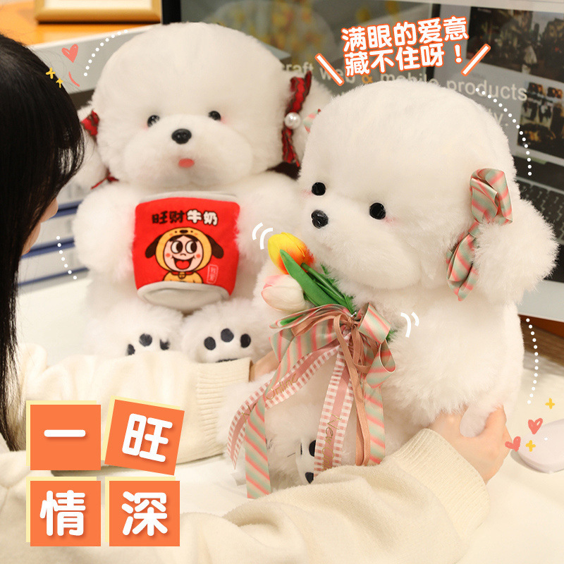 Yiwang 深い愛情とかわいいクリエイティブなぬいぐるみビションフリーゼ人形テディベア枕高価値人形|undefined