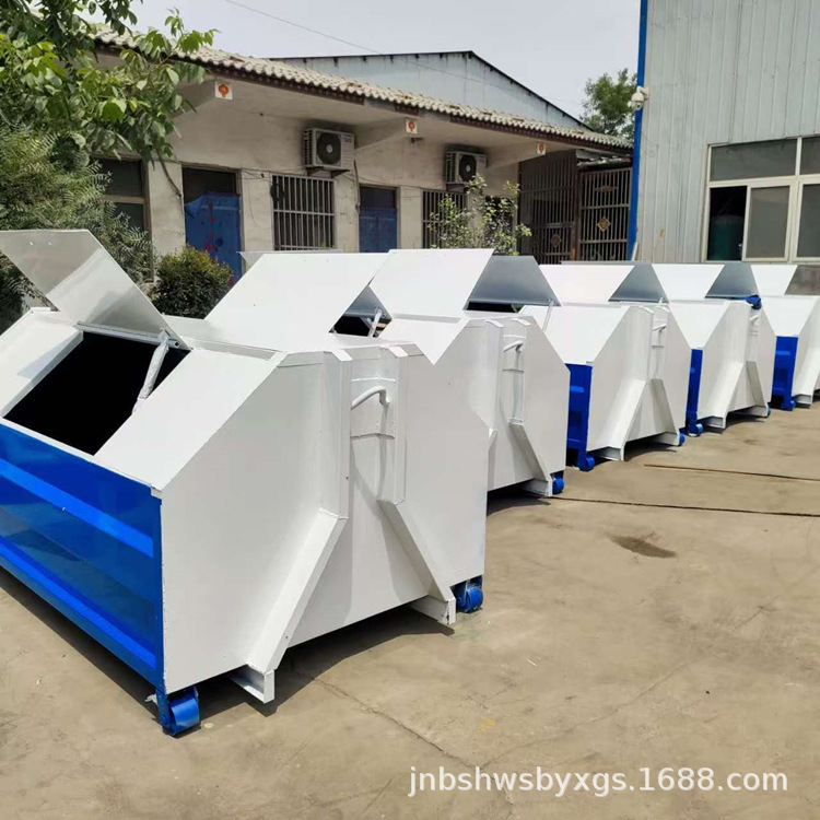 Motorized Diesel Three-Wheel Bucket Garbage Truck for Community Property Management, Electric Garbage Truck Cleaning and Modification, Waste Collection Vehicle