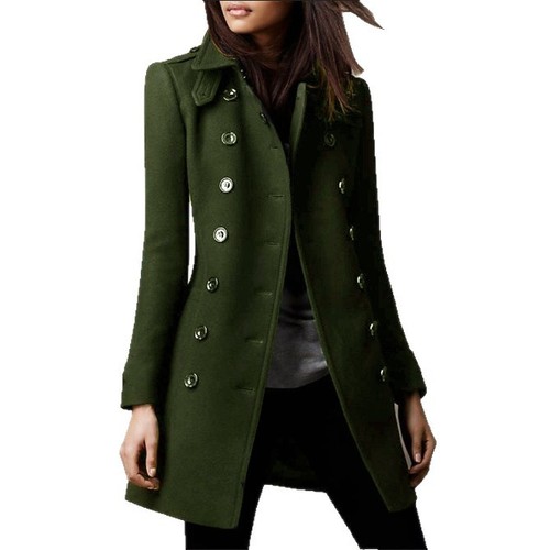  Autumn/Winter New Arrival Wool Coat for Women—Medium-Length Tweed Jacket, Now Available on Independent Website and European Amazon