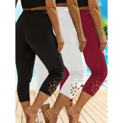 2026跨境新款欧美3件女式高腰连身裤高弹性跨境代发