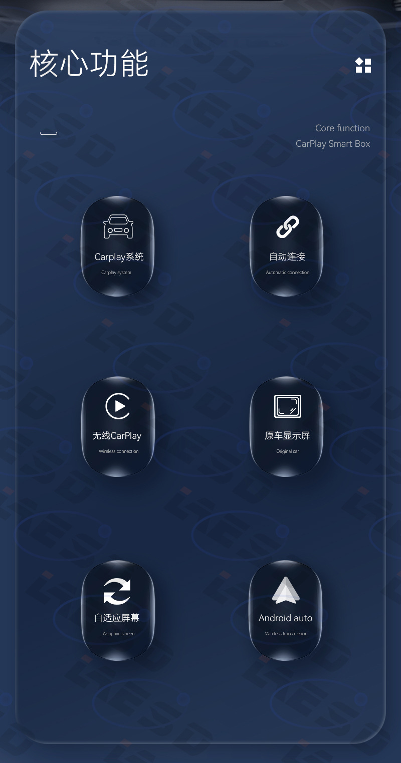 Hot-Selling Wired-To-Wireless Carplay Box, Smart Car Connectivity Module, Android Autocarplay Box